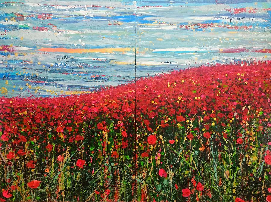 The Poppy Fields Painting by Angie Wright