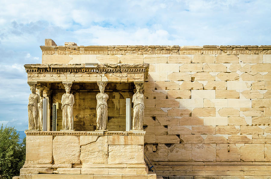 Porch Of The Caryatids On Erechtheion Temple Photograph