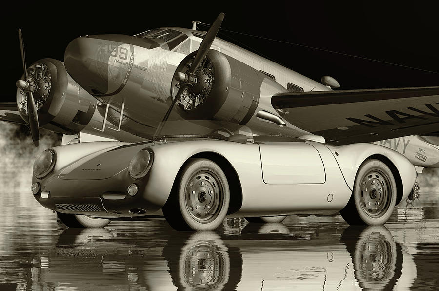 The Porsche 550-A Spyder From 1956 The Most Iconic Sports Car Digital Art by Jan Keteleer