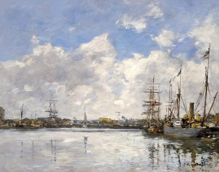 The Port By Eugene Louis Boudin Painting