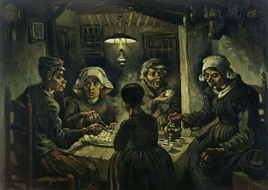 The Potato Eaters Painting By Bright Artwork Fine Art America   The Potato Eaters Bright Artwork 