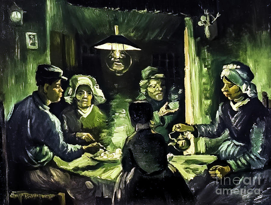 The Potato Eaters by Vincent Van Gogh 1885 Painting by Vincent Van Gogh