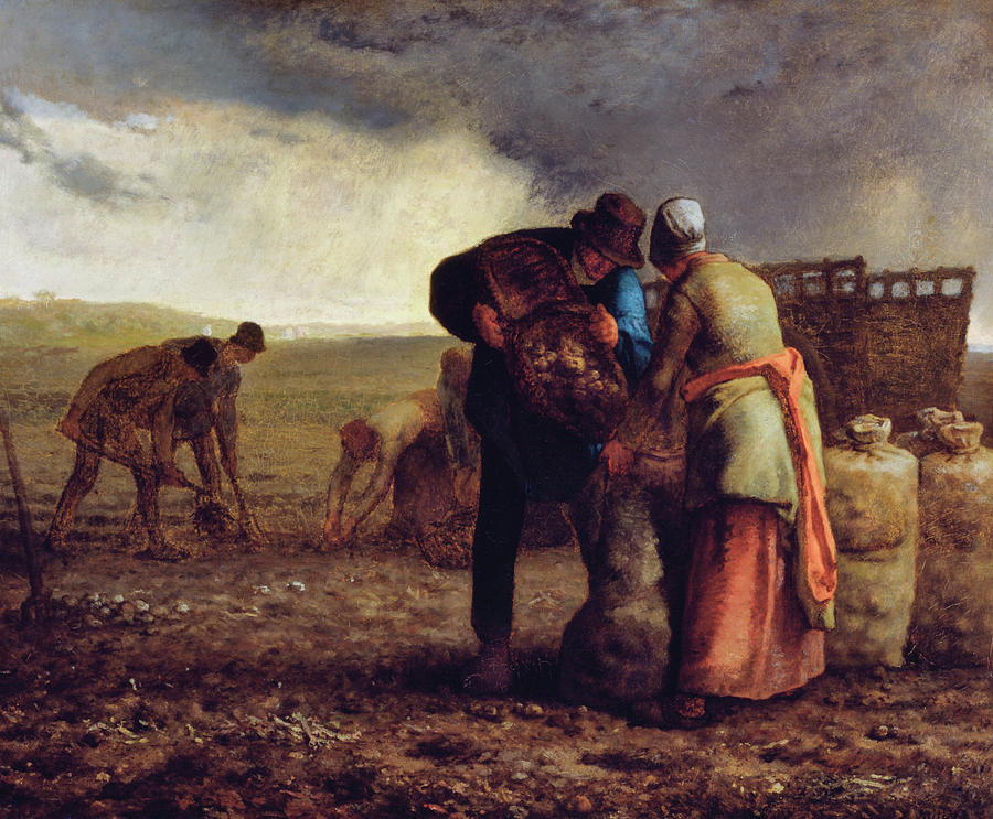 Jean-Franois Millet、葡萄畑にて、希少画集画、状態良好 新着