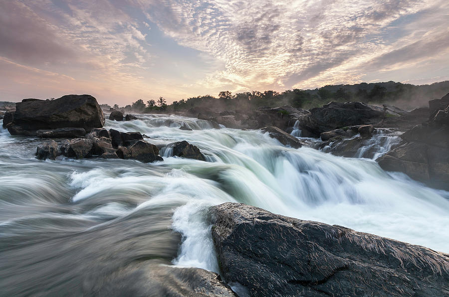 Landscape Photograph - The Potomac River at Great Falls by Mark VanDyke