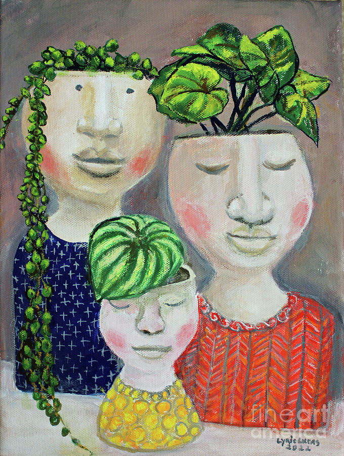 The Pots Family Painting by Lyric Lucas
