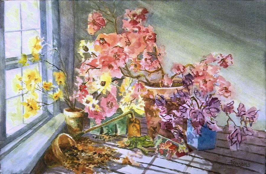 The Potting Shed Painting by Sheila Parsons