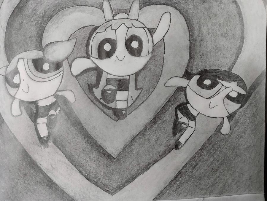 The Powder Puff Girls Drawing by Jeremiah Burton - Fine Art America