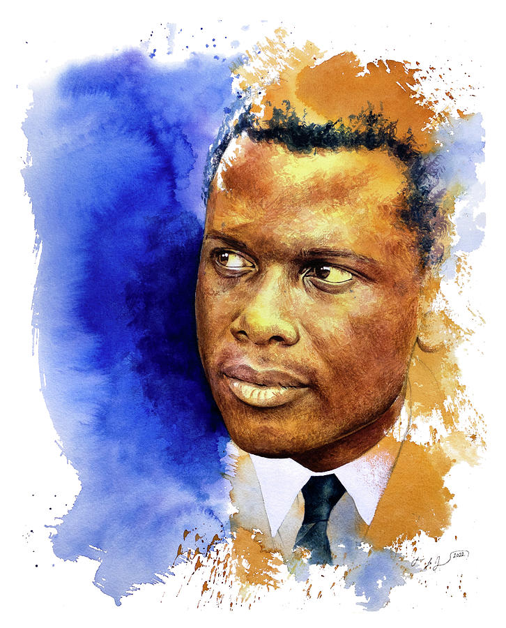 The power of color - Sidney Poitier Painting by Dario Lo Iacono - Fine ...