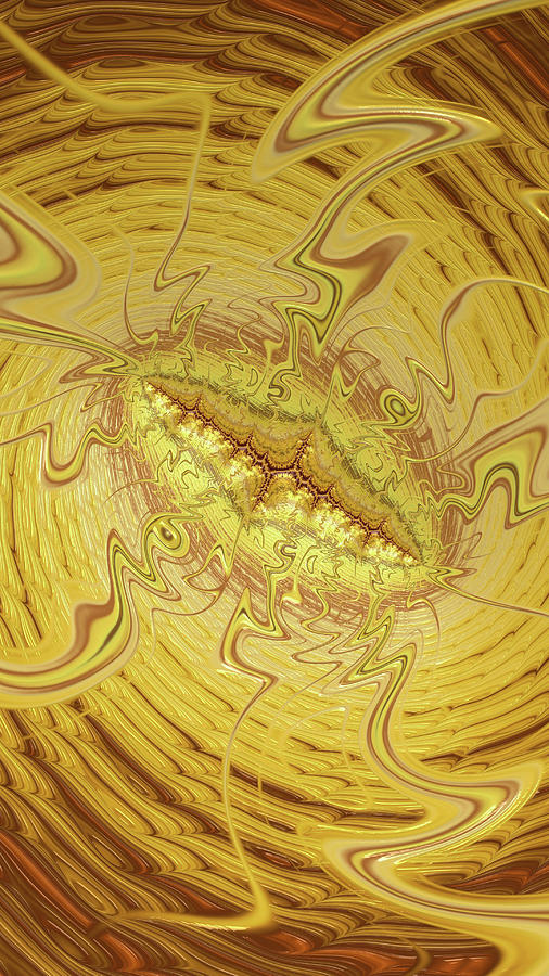The Power of Gold Fractal Abstract Digital Art by Shelli Fitzpatrick