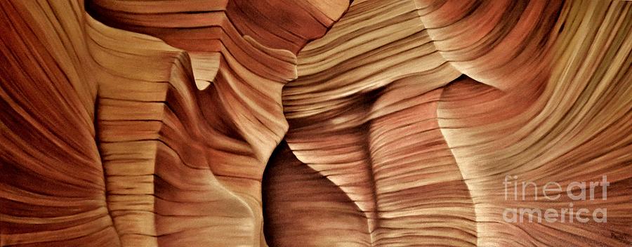 Antelope Canyon Painting - The Power of Water  by Paula Ludovino