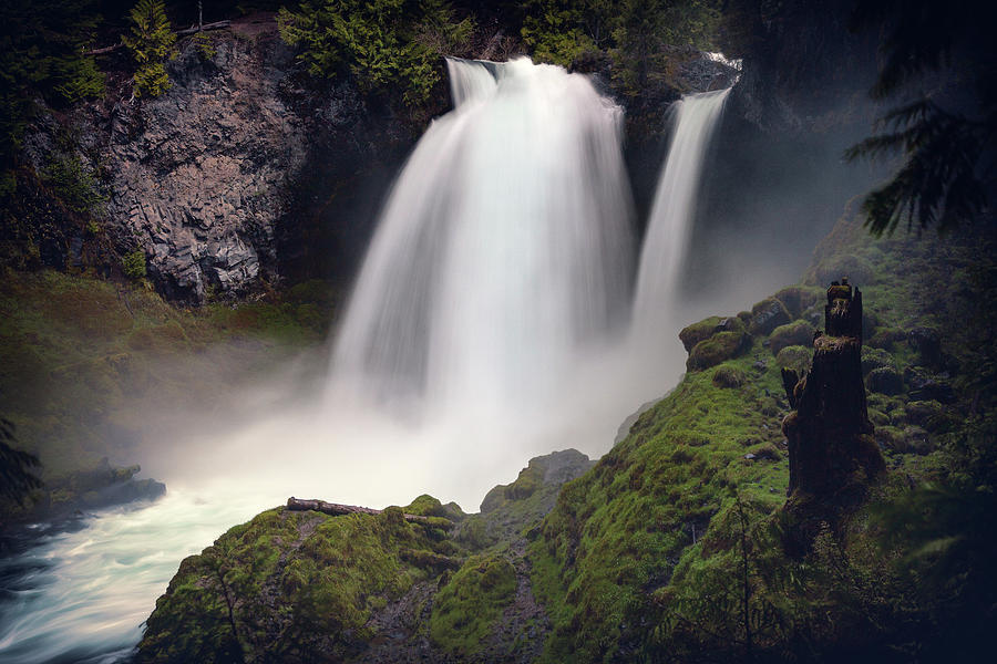 The Powerful Sahalie Falls in Oregon  Photograph by Marnie Patchett