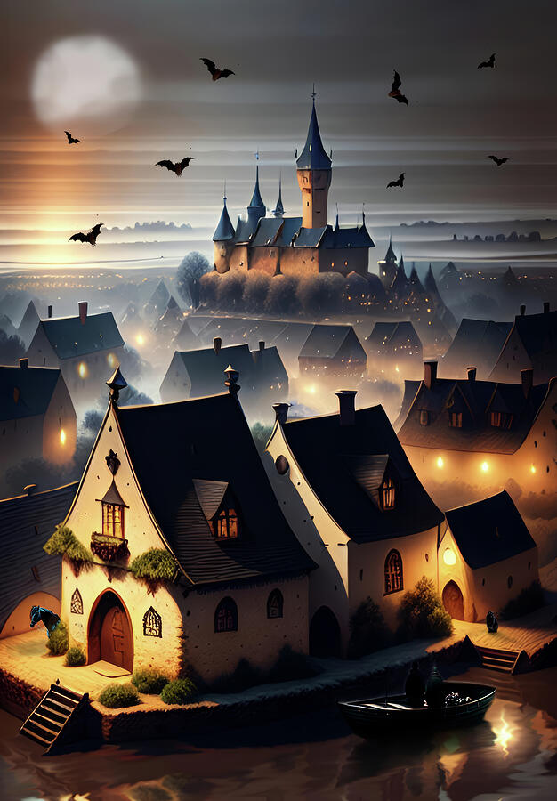 The Pragues Gothic Village Mixed Media by Soraya DApuzzo The Pragues Gothic Village Mixed Media by Soraya DApuzzo