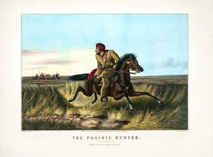 The Prairie Hunter - One Rubbed Out - Arthur Fitzwilliam Tait Mixed Media
