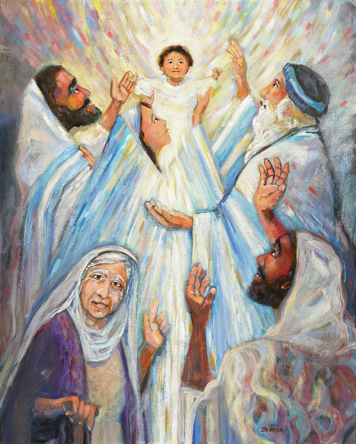 Jewish Temple Painting - The Presentation of Christ in the Temple by Jen Norton
