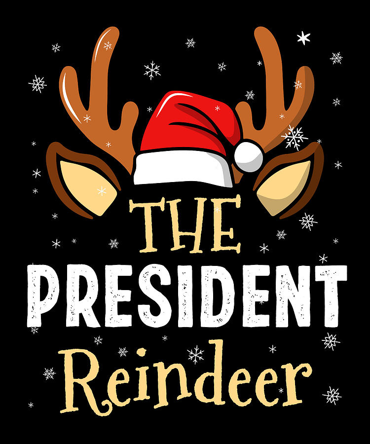 The president Reindeer Family Matching Christmas Outfit 2023 Digital