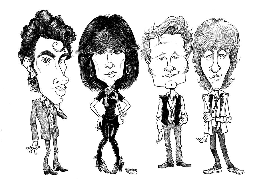 The Pretenders Drawing by Mike Scott