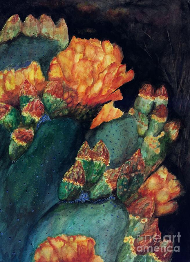 Desert Painting - The Prickly Pear by Frances Marino