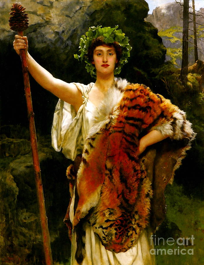 The Priestess of Bacchus Painting by John Collier