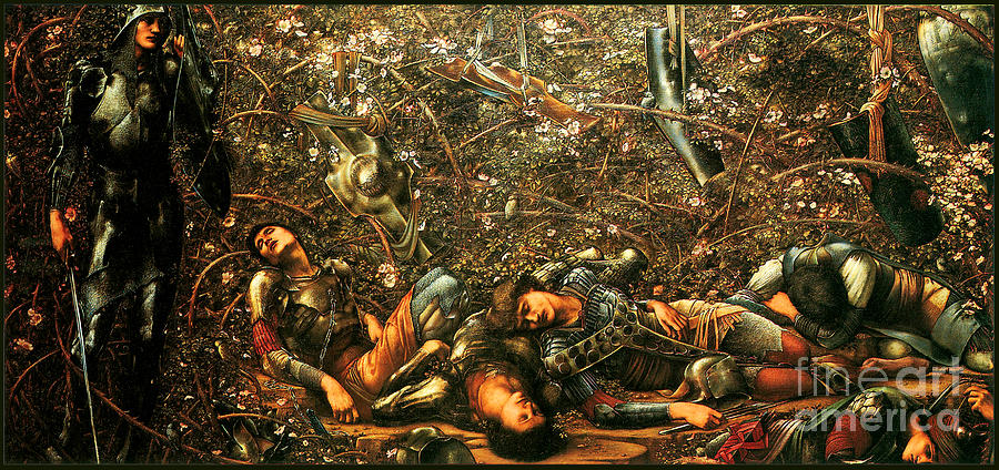 The Prince Enters the Briar Wood Briar Rose Series 1878 Painting by Sir Edward Coley Burne Jones
