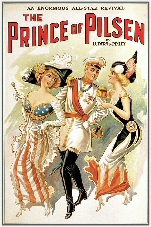 The Prince of Pilsen, 1900 Drawing by Vintage Posters - Fine Art