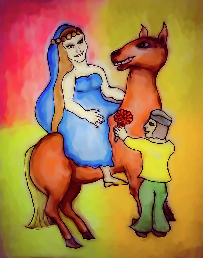 The Princess And I  Drawing by Michelle Saraswati