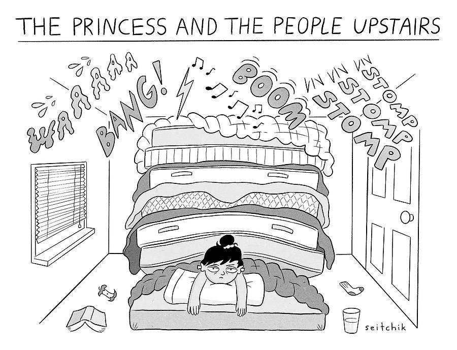 The Princess And The People Upstairs Drawing by Daryl Seitchik