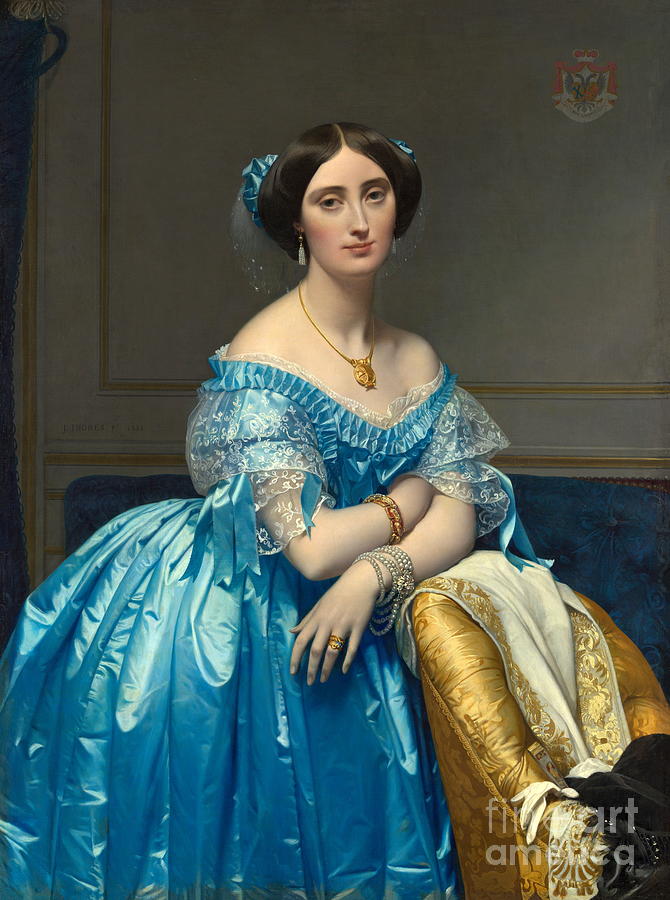 The Princesse de Broglie Painting by Jean-Auguste-Dominique Ingres