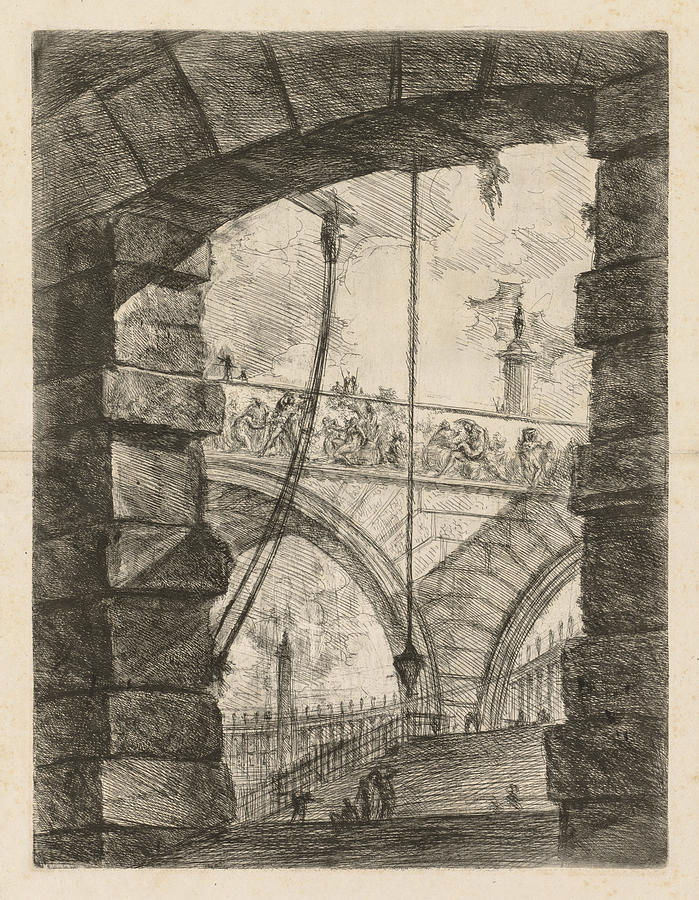The Prisons A Lofty Arch With A Frieze 1745 Painting