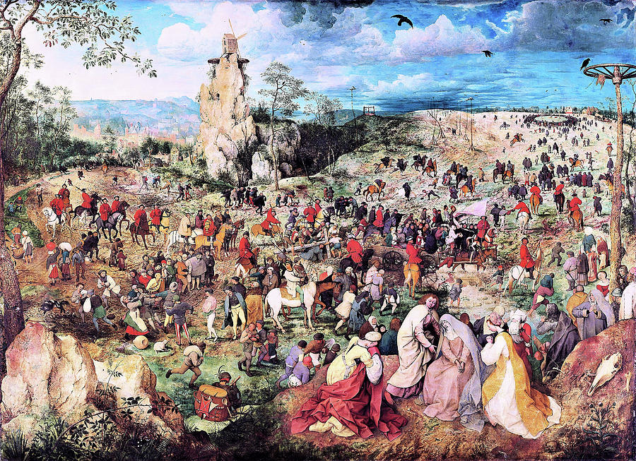 Pieter Bruegel Painting - The Procession To Calvary - Digital Remastered Edition by Pieter Bruegel Pieter Bruegel Painting - The Procession To Calvary - Digital Remastered Edition by Pieter Bruegel