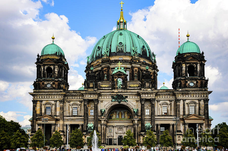 The Protestant Berlin Cathedral in the Museum Park Photograph by Gunther Allen