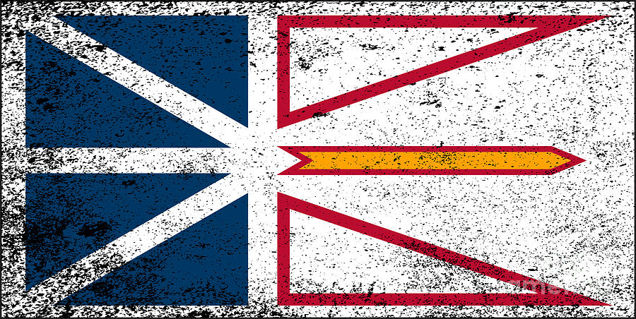 The Province Of Canada Newfoundland And Labrador Flag With Grung   The Province Of Canada Newfoundland And Labrador Flag With Grung Bigalbaloo Stock 