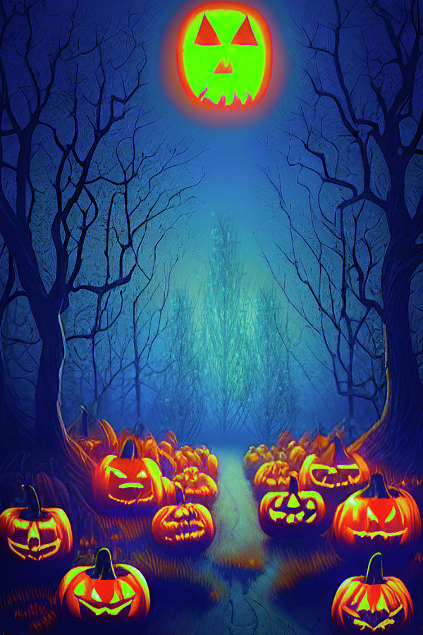 The Pumpkin Forest Digital Art by Mark Andrew Thomas