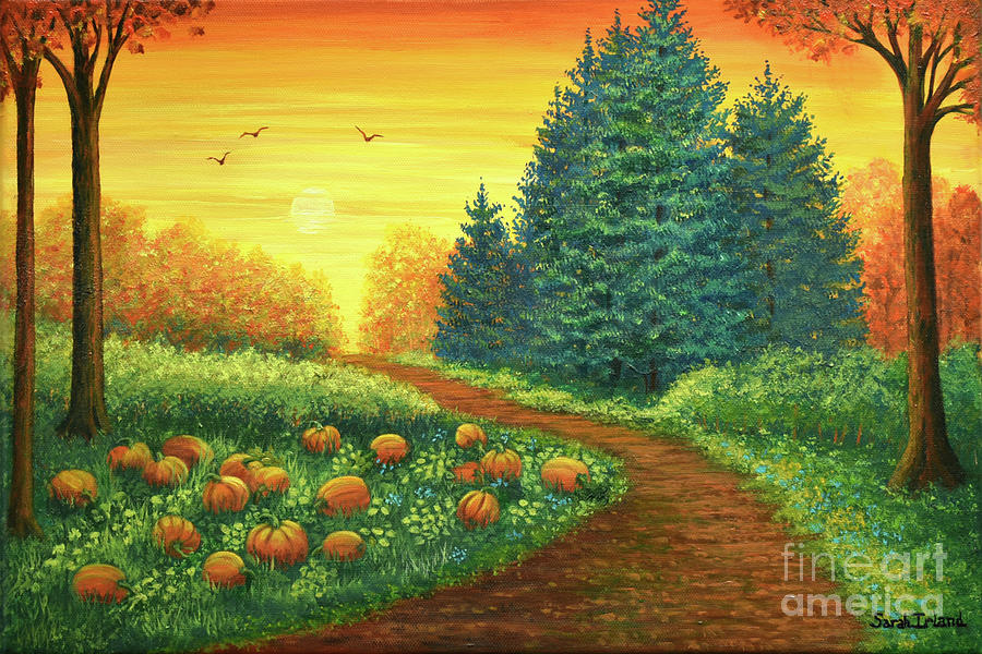 The Pumpkin Patch Painting by Sarah Irland