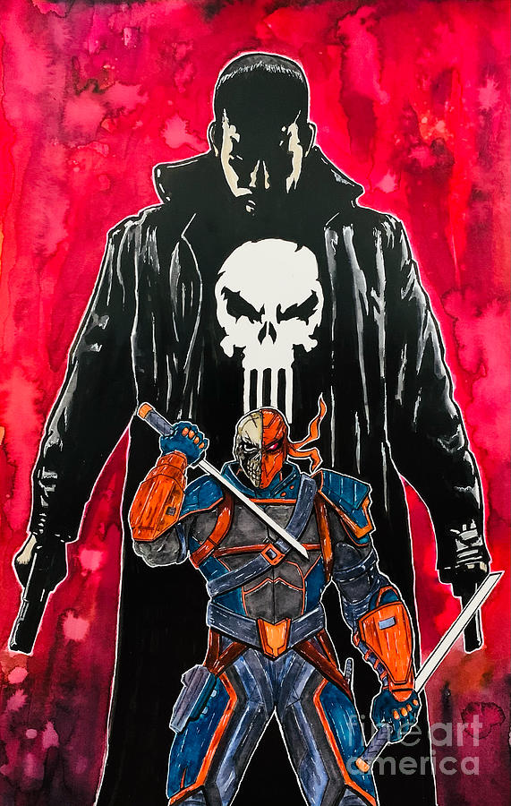 The Punisher Vs Deathstroke Drawing