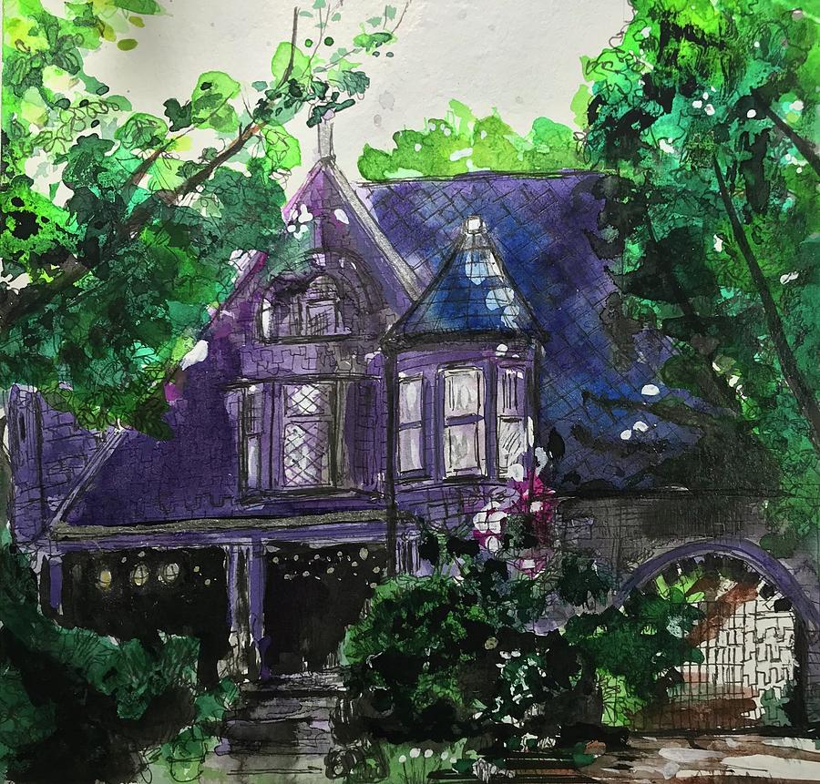 The Purple House on Front Street Painting by Eileen Backman