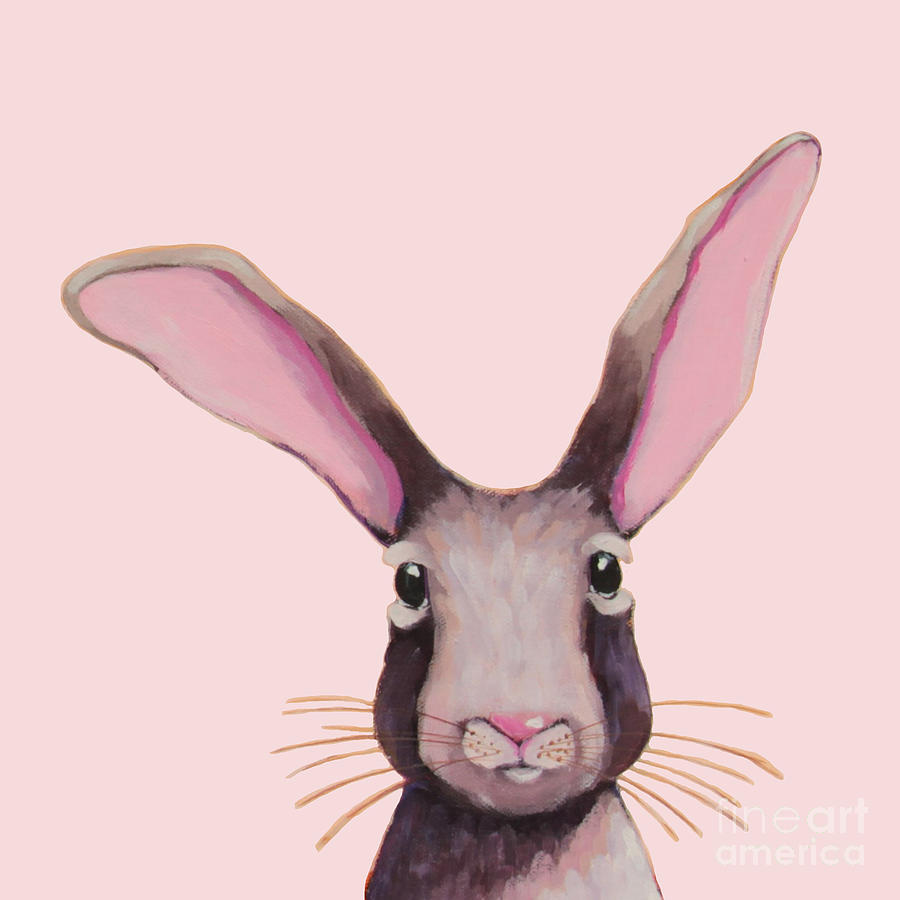 The Purple Rabbit Painting by Lucia Stewart