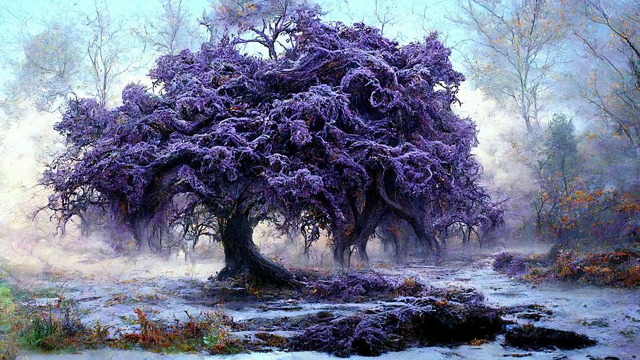 The Purple Tree Digital Art by Daniel Eskridge