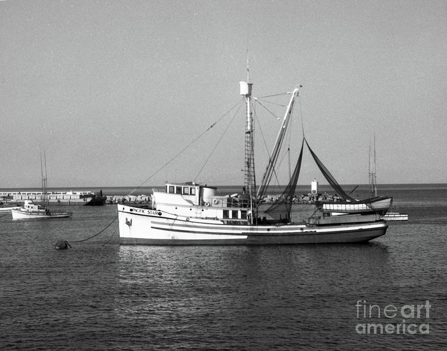 Monterey Bay Photograph - The purse seiner  Pacific Star Monterey Bay 1949 by Monterey County Historical Society