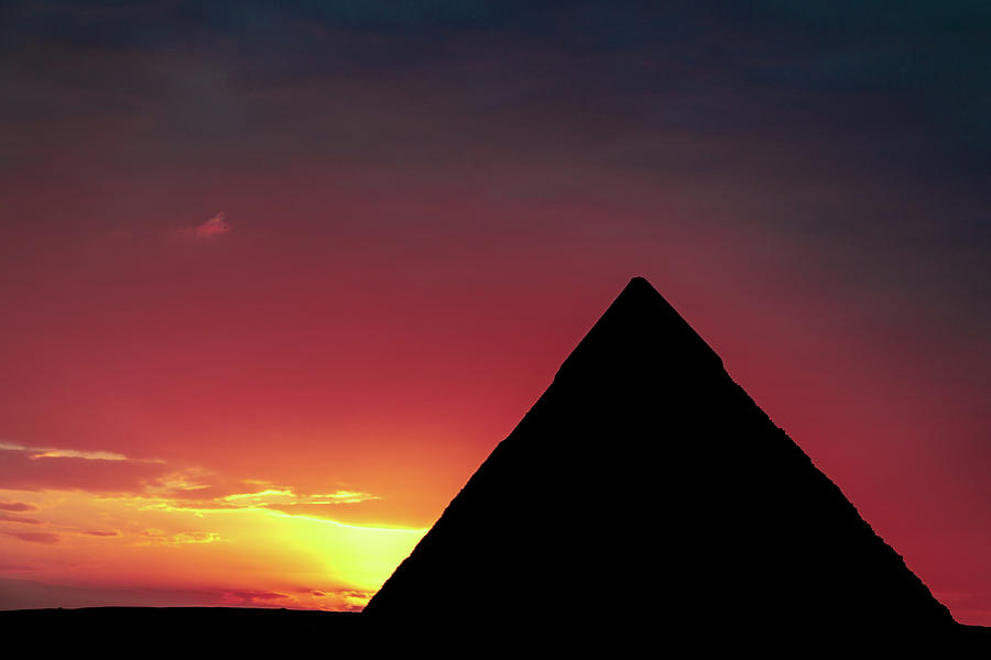 The Pyramid Of Khafre At Sunset Photograph By Ray Boone | Fine Art America