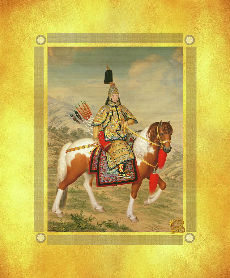 The Qianlong Emperor in Ceremonial Armor on Horseback Digital Art by ...