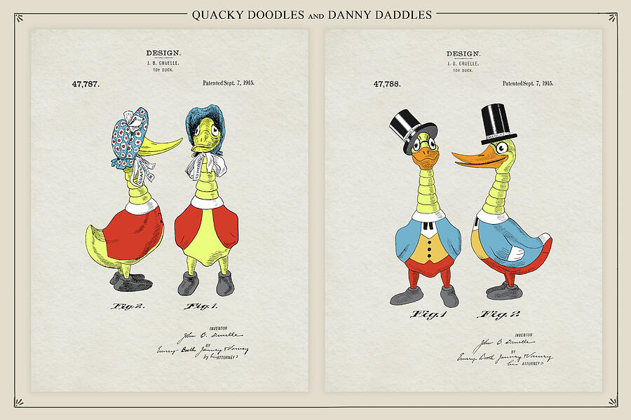 The Quacky Doodles and Danny Doodles Patents Digital Art by Dale Kincaid The Quacky Doodles and Danny Doodles Patents Digital Art by Dale Kincaid