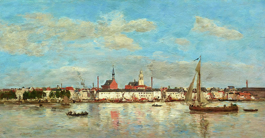 The Quay at Antwerp by Eugene Boudin