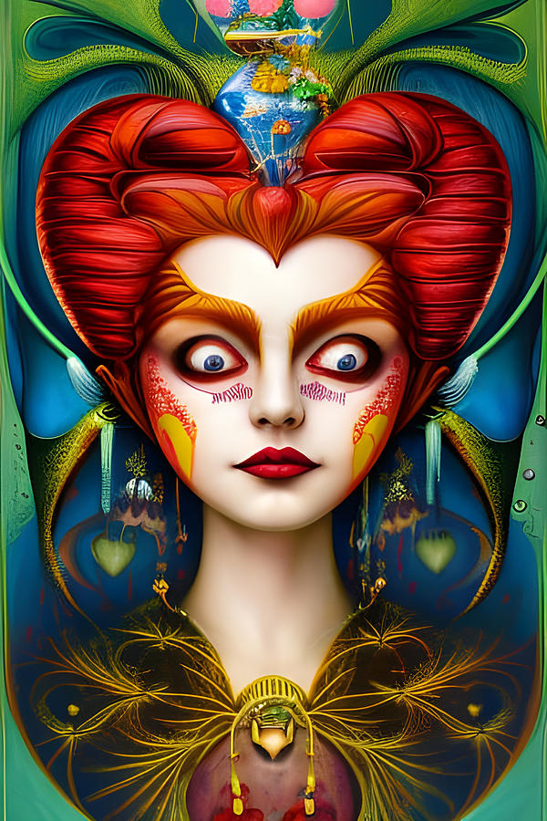 The Queen of Hearts Digital Art by August Trometer Pixels