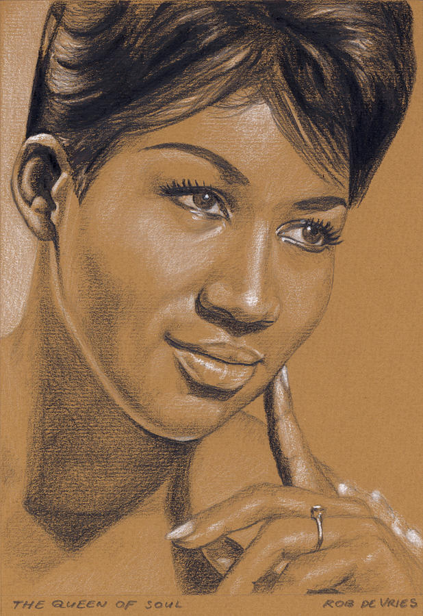 The Queen of Soul Drawing by Rob De Vries