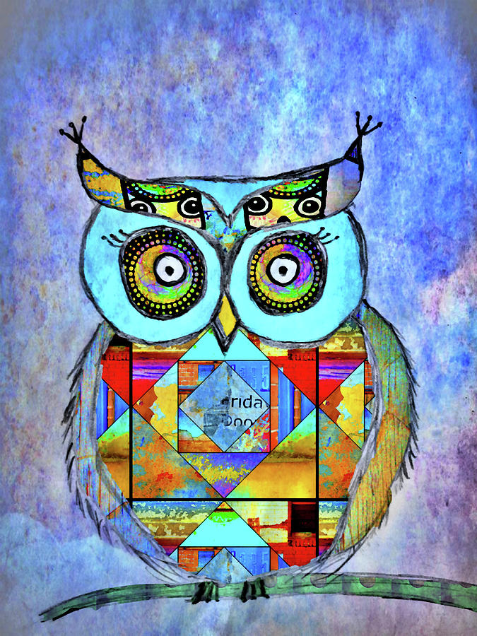 The Queen Owl Mixed Media By Tara Turner 