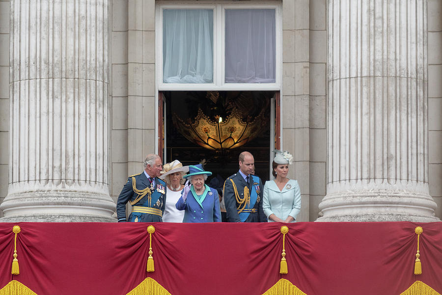The Queen waves at the crowds Photograph by Andrew Lalchan