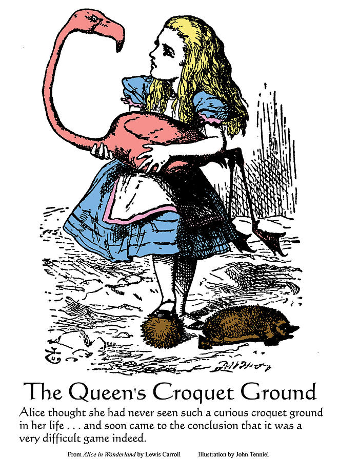 Alice in Wonderland - The Queen's Croquet Ground - 11x14 Unframed Print - Great Nursery and Children's Room Decor and Gift Under for Lewis