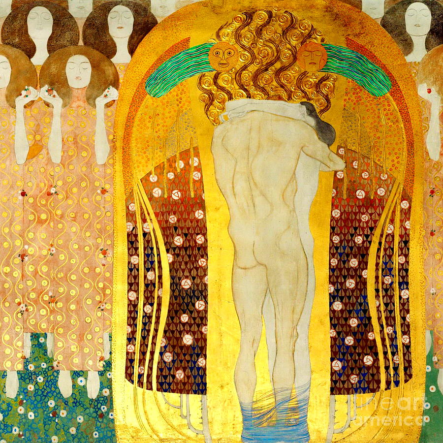 The quest for happiness  Painting by Gustav Klimt