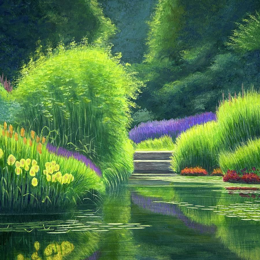Luminous Lily Haven Painting by Caroline Swan