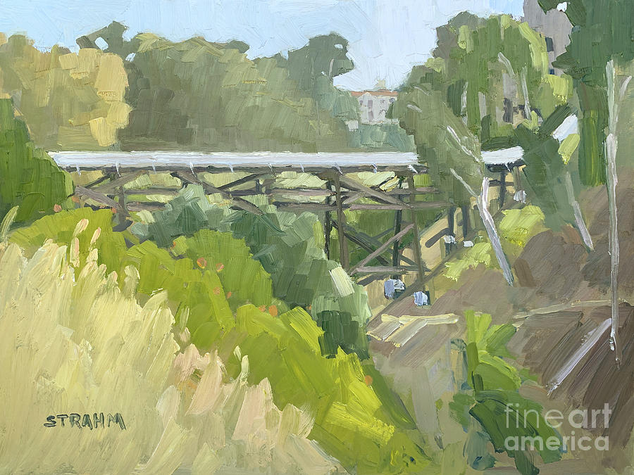 The Quince Street Bridge, San Diego Painting by Paul Strahm